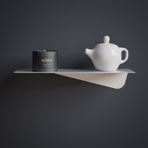 Minimalist Metal Floating Nightstands Modern Metal Bedside Etsy