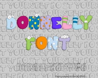 DONNELLY Font / Bubble style graffiti letters