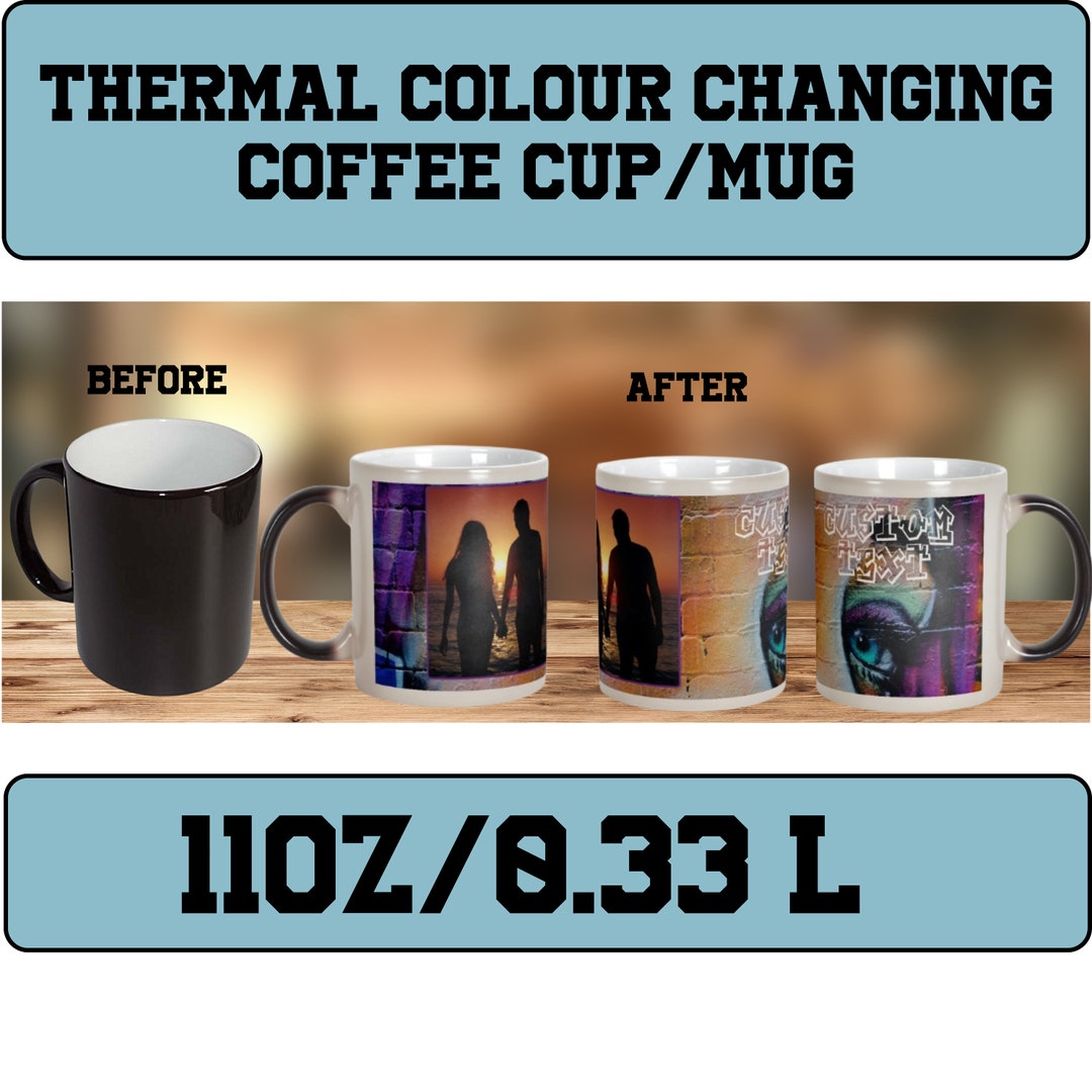Custom Magic Mug Design Heat Activated Personalised Colour Changing ...