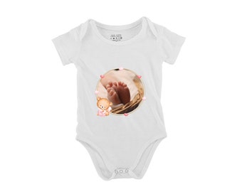 Custom Photo Baby Bodysuit photo romper Bodysuit Custom Birthday Gift Custom Text Baby Bodysuit Personalized Mother's Day Gift baby t-shirt