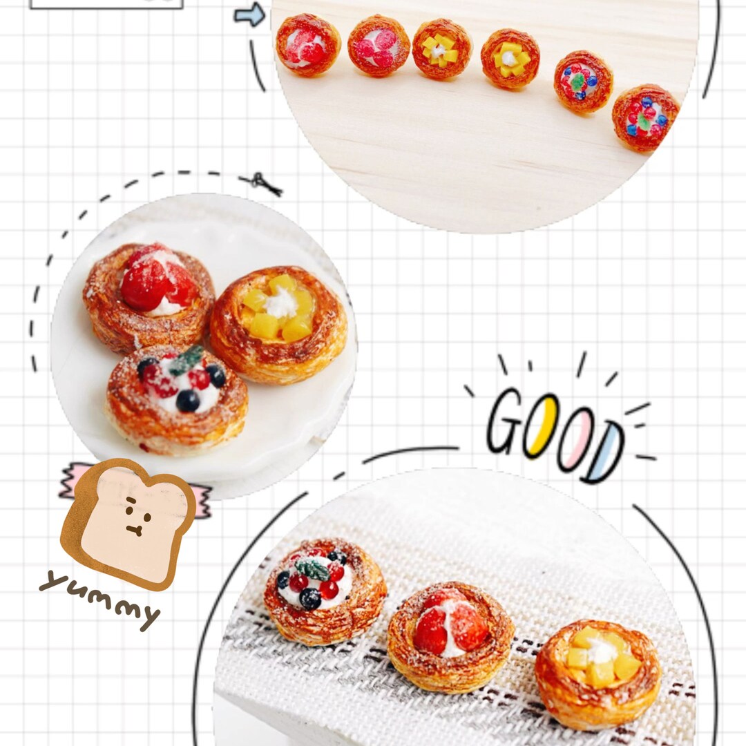 Pastry Stud Earrings Danish Pastry Earrings Food Earrings Etsy