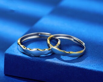 Couple Rings, Matching Rings, Ring Set, Wedding Bands, Adjustable Rings ...