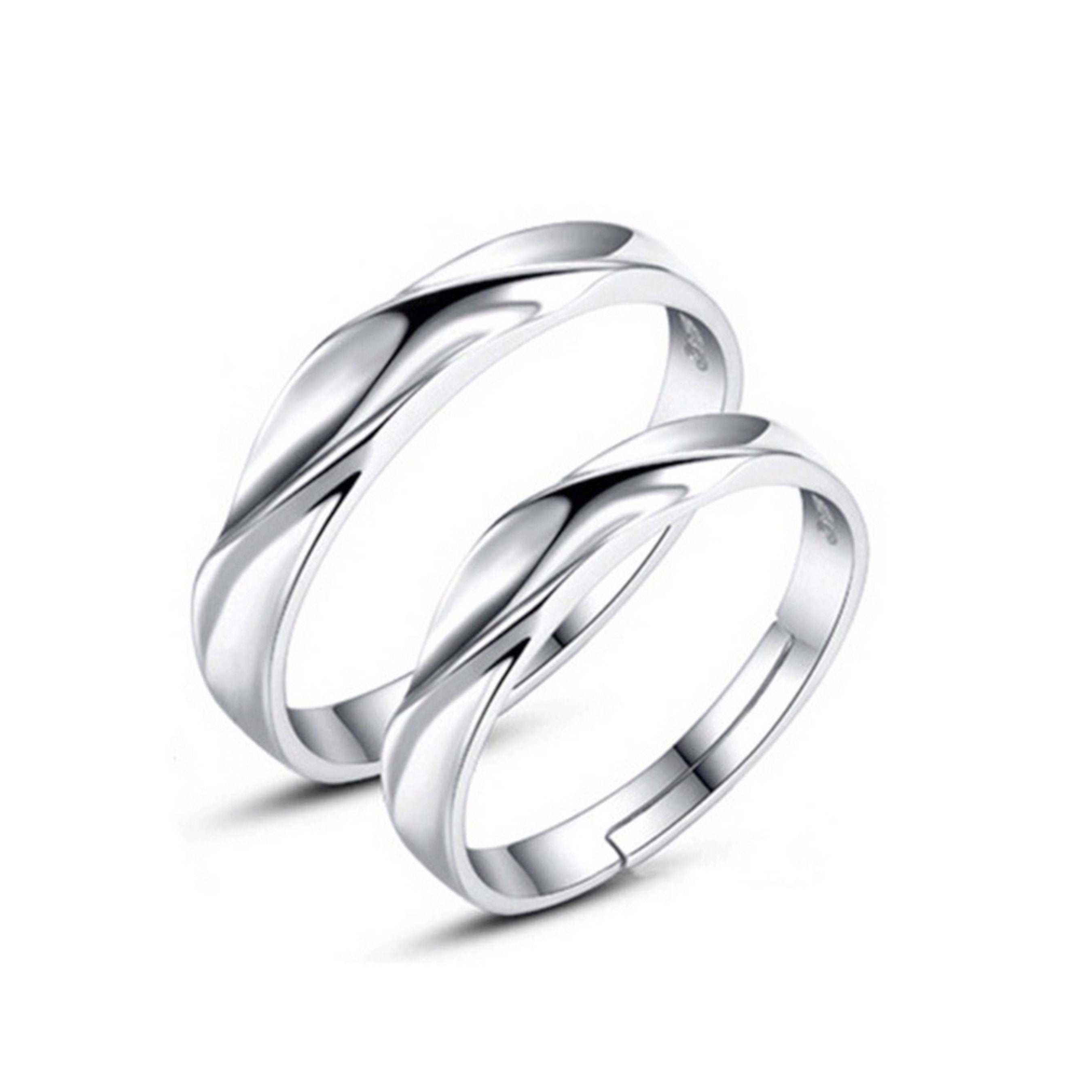 Couple Rings Matching Rings Ring Set Wedding Bands Adjustable