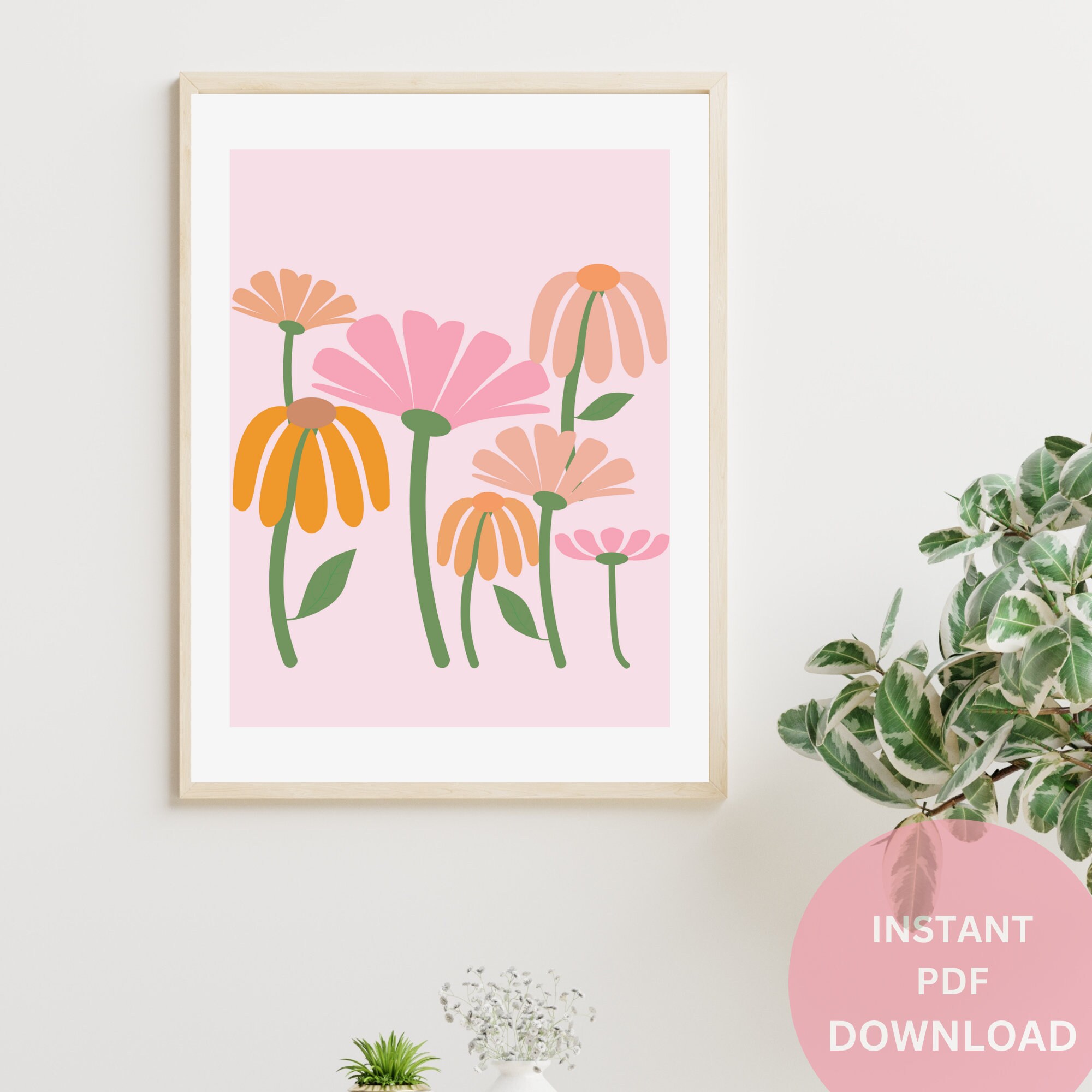 Pink Matisse Print Wall Art Set of 6, Henri Matisse Print, Botanical ...