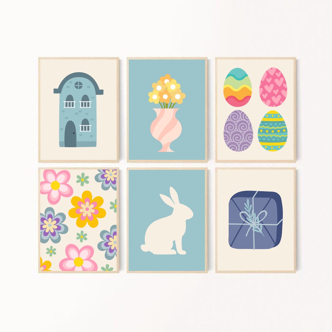 Easter Poster Set, Easter Printable Poster, Spring Printable Poster ...