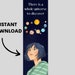 Printable Bookmark, Printable Bookmark Template, Digital Download ...