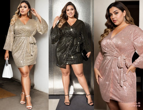 sachin and babi light blue dress Sequin Bridesmaid Dresses Plus Size Off The Shoulder Sequin Wedding Guest  Dress, Plus Size A-Line Gown  FASHIONISKO