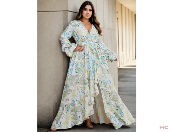 Ayla Plus Size Mother of the Bride Groom White Boho Bohemian A Line Beach Wedding Modest Formal Party Evening Long Sleeve Gown Maxi Dress Etsy UK