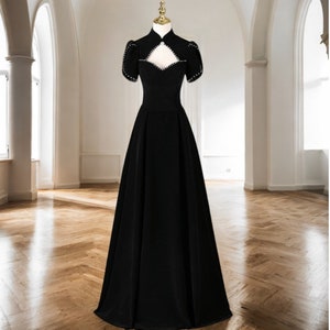 fairy goth mother wedding dresses Black and White Gothic Wedding Dresses Victorian Medieval Fairy Boho Bridal  Gown