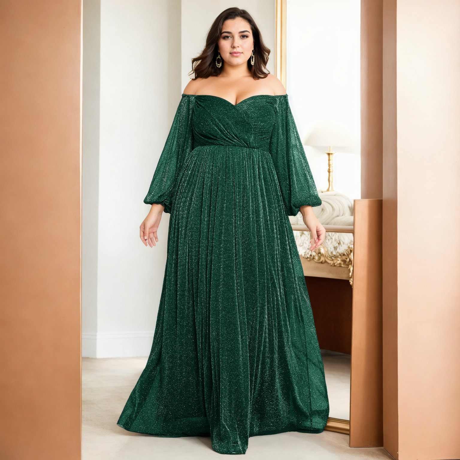 plus size green formal dress La Femme Dress 31570 Plus-Size Formal Prom Dress Sage / 20W