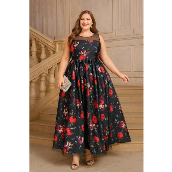 princess polly baby blue dress Plus Size Black Off-Shoulder A-Line Maxi Dress For Women at Bahrain main image 1