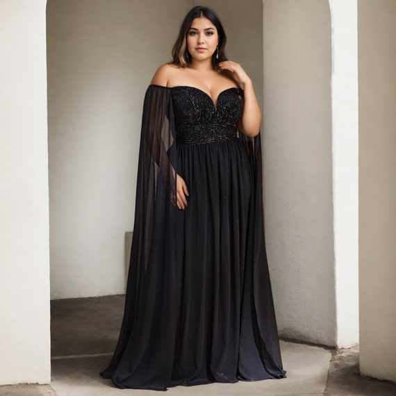 green emerald velvet dress Women Plus Size Elegant Evening Dress Formal Tea Length Cocktail Party –  DolphinBanana main image 1