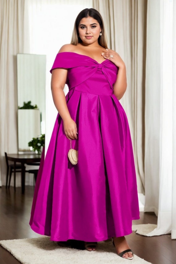 Dana Plus Size Yellow Purple Bow Ribbon off the Shoulder A Line Poofy Big Skirt Modest Classy Prom Formal Evening Dress Gown Etsy Canada