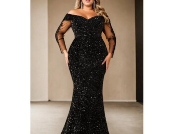 Handcrafted Black Leather Fishtail Gown With Sculpted Fit and Dramatic  Flare - Etsy