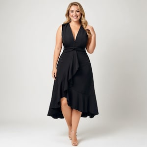 Black and White Plus Size Dress - Etsy