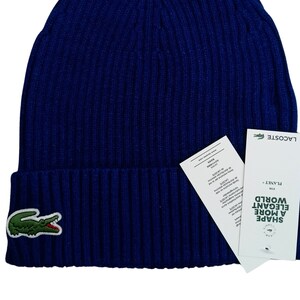 Bonnet Lacoste Classic Basic Logo bleu