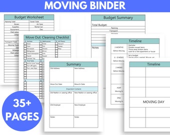 Moving Planner: Checklist, Guide & Budget (38 PDF Pages)