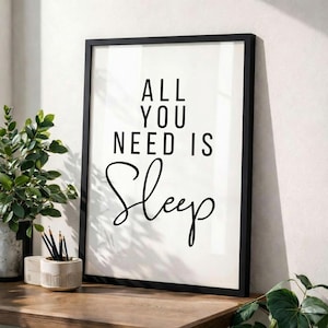 Sleep poster, printable wall art, digital download, bedroom prints, bedroom decor, sleep prints, funny sleep print, sleep quotes wall