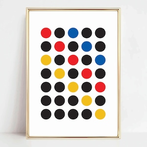 Halverwege de eeuw moderne, afdrukbare muurkunst, digitale download, abstracte muurkunst, minimalistische print, retroprint, woonkamerinrichting, geometrische kunst