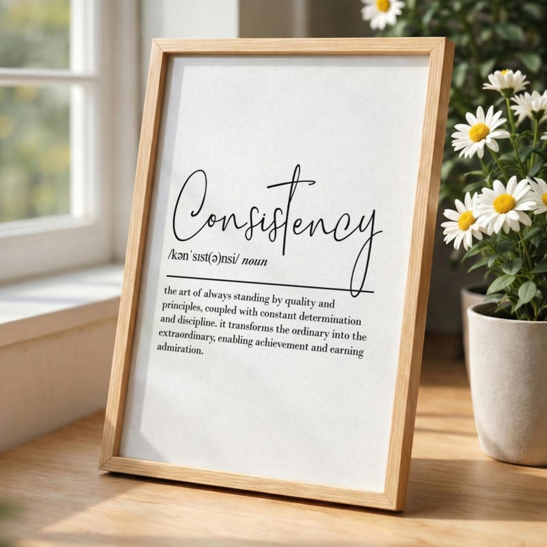Consistency Definition, Printable Wall Art, Digital Download ...