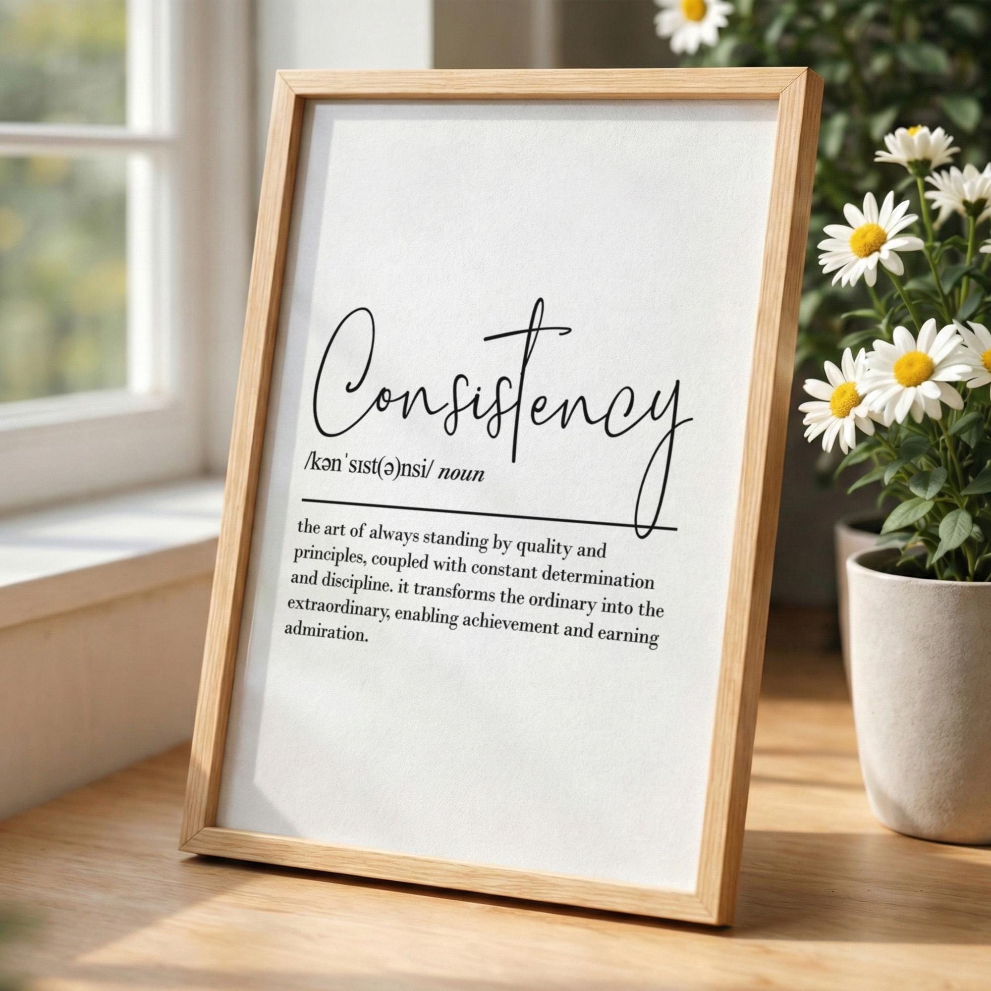 Consistency Definition, Printable Wall Art, Digital Download ...