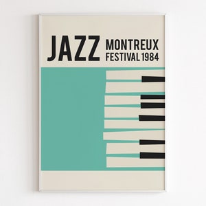 Jazz Poster, printable wall art, digital download, retro print, mid century modern, music poster, living room decor, vintage poster