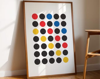 Mid Century Modern, printable wall art, digital download, abstract wall art, minimalist print, retro print, living room decor, geometric art