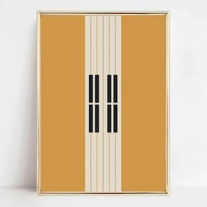 Jazz Poster, printable wall art, digital download, retro print, mid century modern, music poster, living room art, piano poster