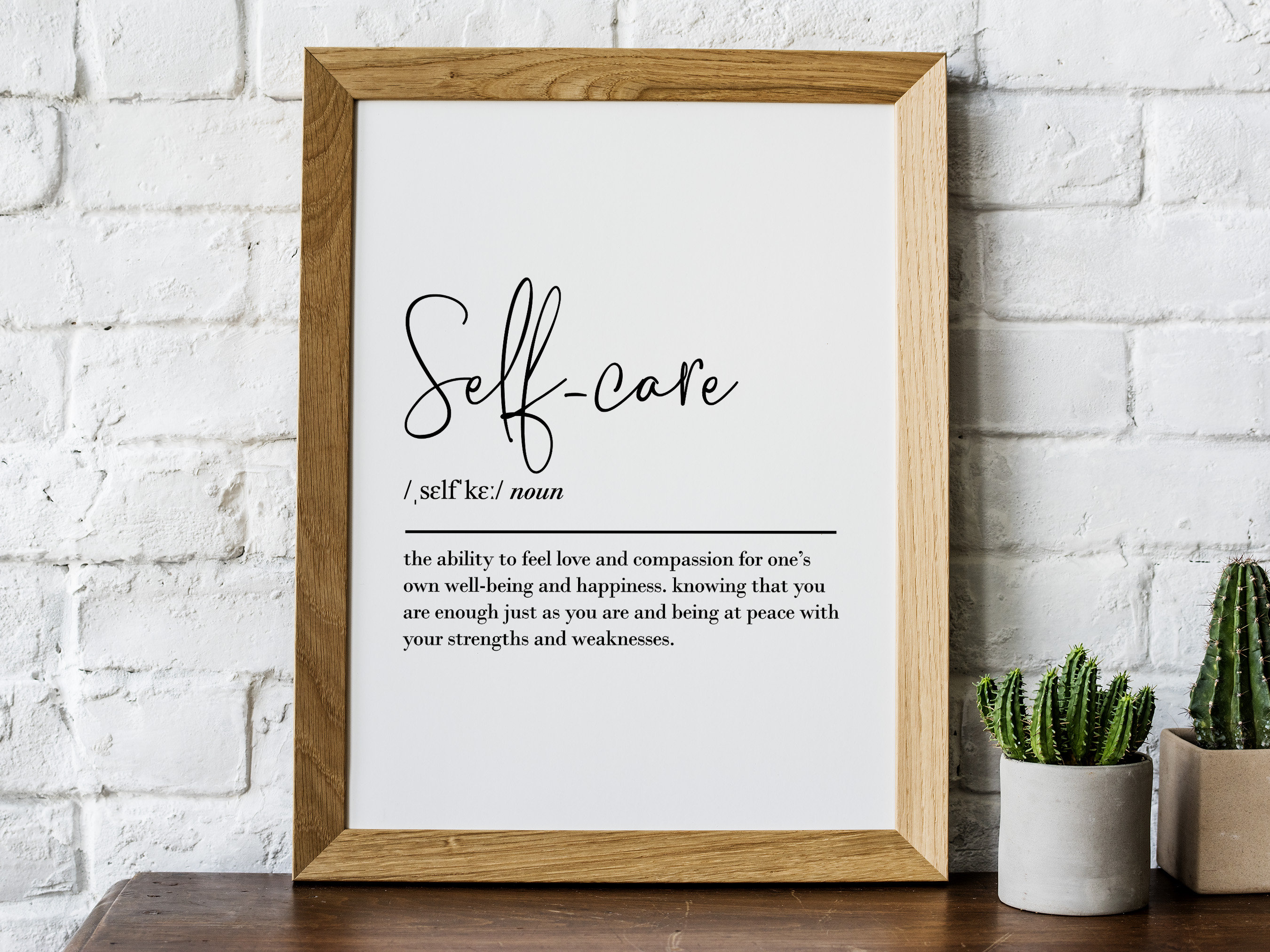 Self care definition printable wall art digital download self care