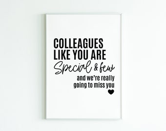We'll Miss You, printable wall art, digital download, coworker gift, long distance gift, leaving gift work colleague, team gifts