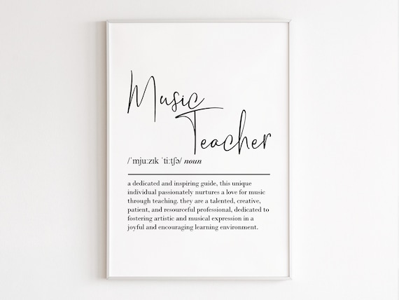 Cornice Per Foto In Legno Per Insegnanti Di Musica – Regalo Di Ringraziamento Per Maestre E Maestri – 20,3x25,4 Cm Con Frase Dedica