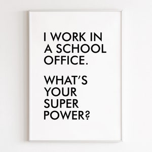 School office staff gift, printable wall art, digital download, staff appreciation, coworker gift, office manager, end of school year