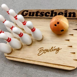 Einzigartiger Gutschein "Bowling" - ein kleines Kunstwerk für den besonderen Moment