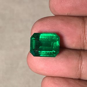 AAA Top Quality Certified Natural Emerald For Anniversary Ring 10Ct Dark Green Emerald Octagon Cut Gemstone Zambian Emerald For Jewelry gift
