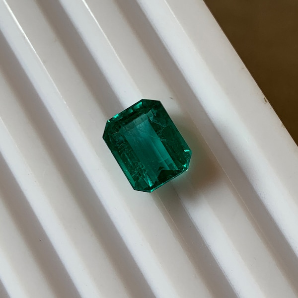 4 Ct Natural Certified Zambian Emerald Octagon Loose For Her Ring,AAA Loose Emerald Gemstone For Her Gift,Natural Emerald For Jewelry Making