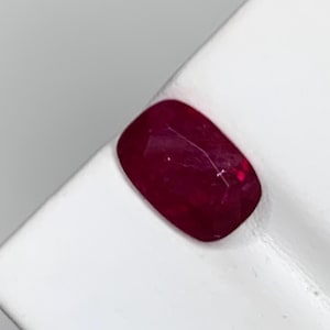 Natural Untreated Ruby Cushion Shape Deep Red Gemstone for Fine Jewelry Making Genuine Burma Ruby For Engagement Ring July Birthstone 4ct