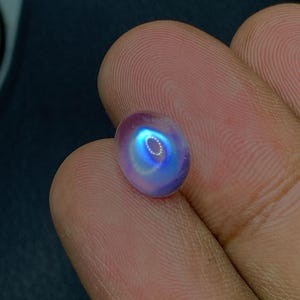 10x8mm Oval  Shape Rainbow Moonstone Blue Flash Smooth Polished Gemstone-3.15 Ct-AAA+ Quality Moonstone Cabochon For Her Wedding and Jewelry