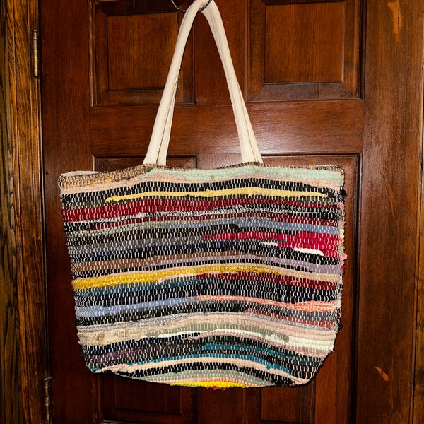 Rag Rug Tote Chindi Tote