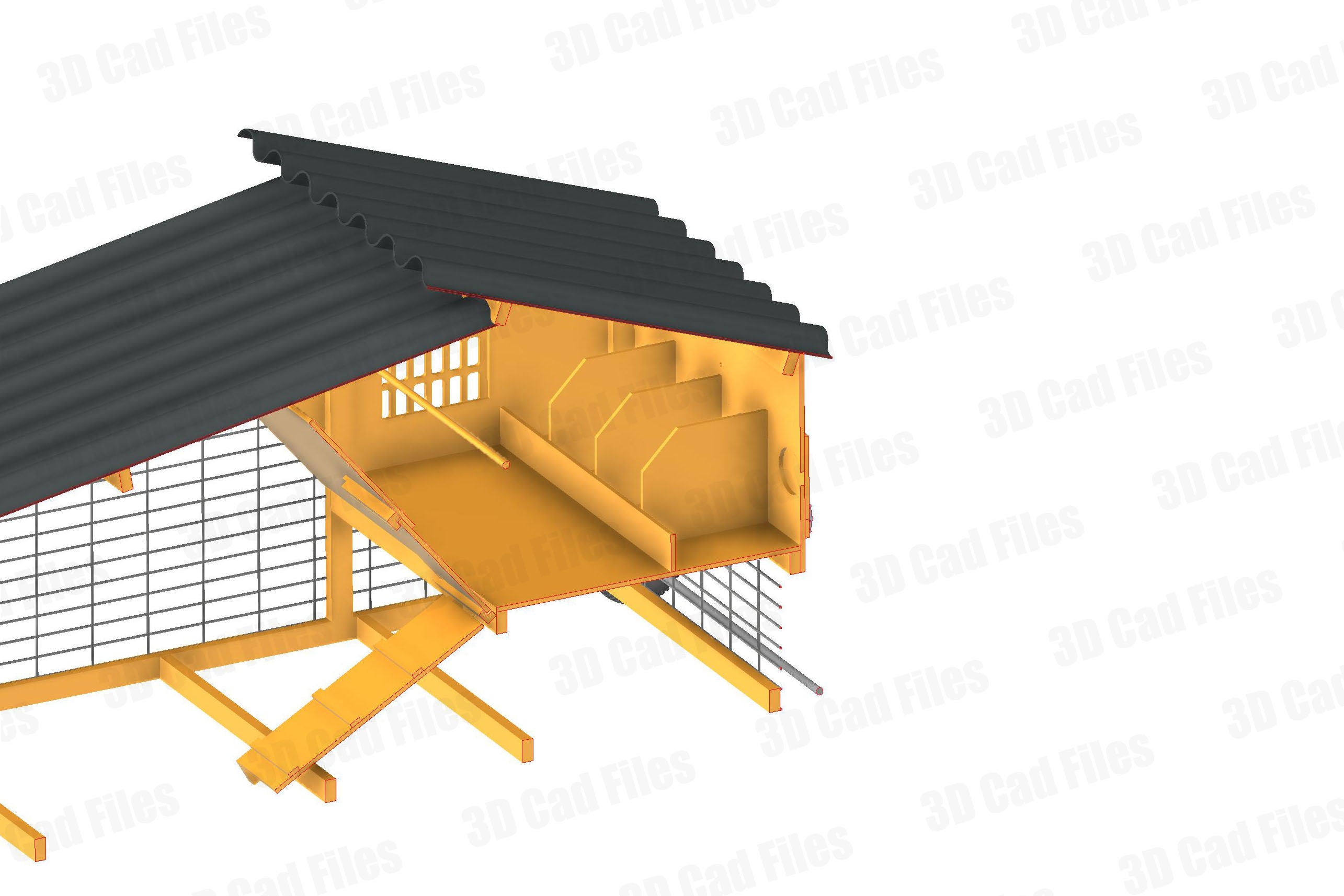 View of Chicken Coop Mobil Chicken Coop Building Plans DIY Step - Etsy