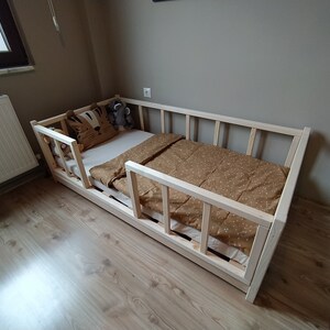Small Single Bed Plan Montessori - Full Plan - Digital Download - Dxf - Pdf 180x80