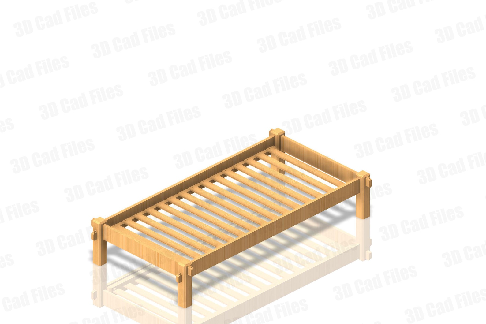 Super Single Bed Frame Plan Rustic Handmade Easy DIY Plan Digital