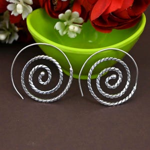 Sterling Silver Twist Hoop Earrings: Minimalist Huggie Style