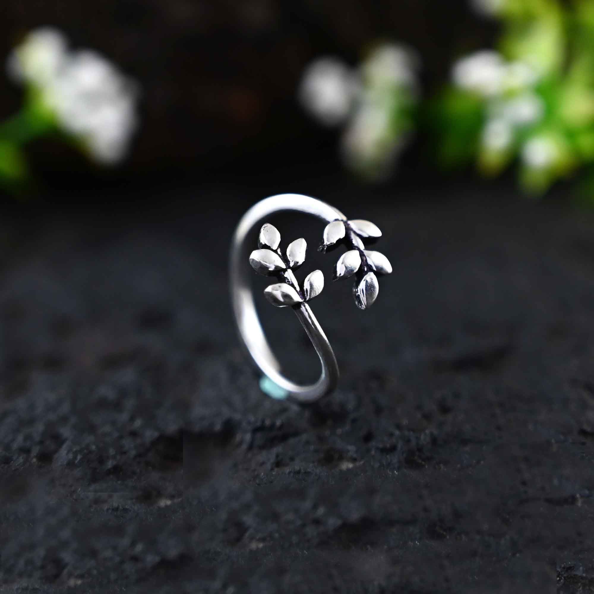 Silver Branch Ring: Boho Nature Jewelry - Etsy