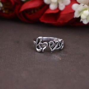 Sterling Silver Love Heart Ring - Promise, Engagement, Anniversary