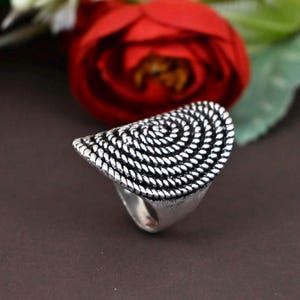 925 Sterling Silver Spiral Ring, Swirl Ring, Handmade Ring, Twisted Ring, Women Ring, Dainty Ring, Minimalist Ring, Boho Ring, Gift For Her