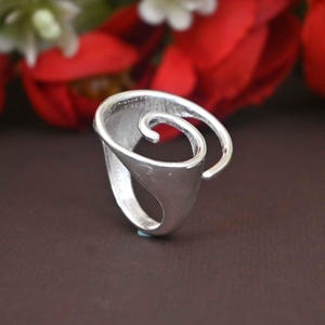 925 Sterling Silver Spiral Ring, Swirl Ring, Handmade Ring, Twisted Ring, Women Ring, Dainty Ring, Minimalist Ring, Boho Ring, Gift For Her