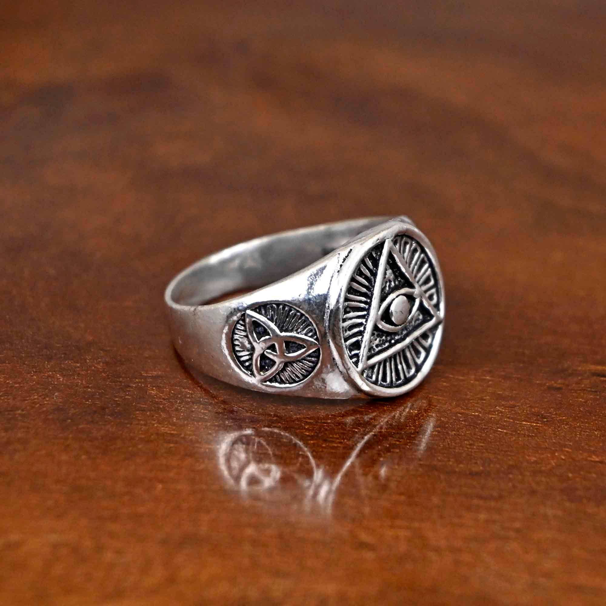 Seeing Eye Rings Silver All Seeing Eye Ring: Evil Eye Amulet - Etsy