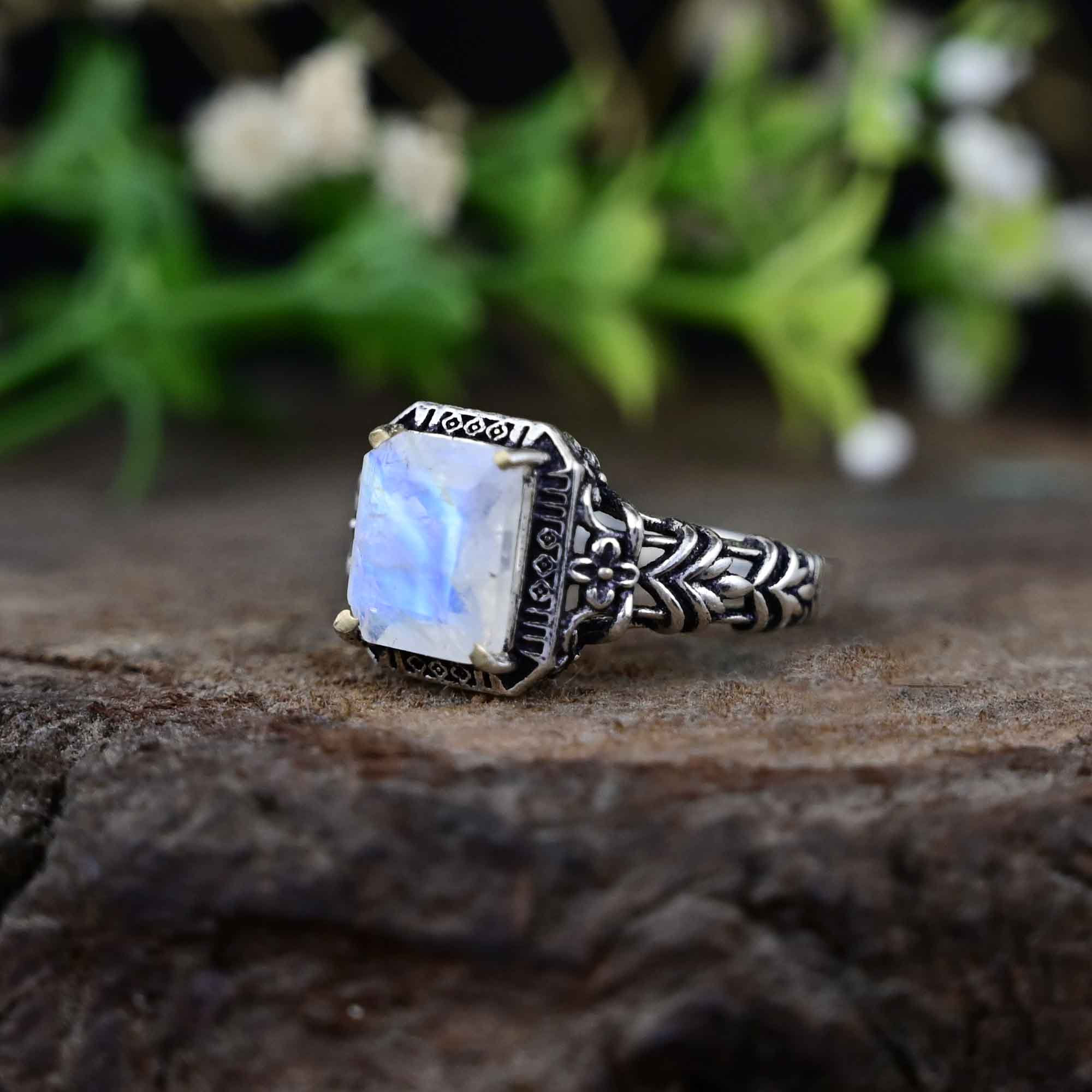 Cute Gemstone Ring Etsy