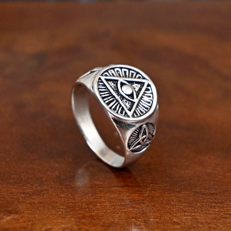 Silver All Seeing Eye Ring: Evil Eye Amulet - Etsy