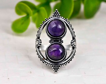 Handmade Silver Amethyst Ring: February Birthstone